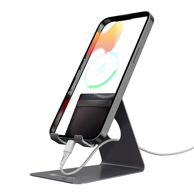 Portronics MODESK Universal Mobile Holder Stand with Metal Body, Anti Skid Design, Light Weight for All Smartphones, Tablets, Kindle, iPad