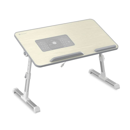 Portronics My Buddy Plus Adjustable Laptop Table with built-in USB Cooling Fan, Foldable Legs