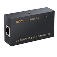 HDMI Extender 4K 60MTR, HDMI to RJ45 Ethernet Network Converter Media Streaming Device (Black)