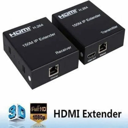 HDMI Extender 150M with Loop | 4K HDMI Over LAN RJ45 | CAT5/CAT6 Ethernet Extender