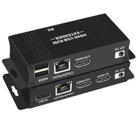 HDMI KVM Extender HDMI Extender with USB KVM Control RJ45 Over IP Cat6 POC Mouse Transmitter Receiver for PC Computer
