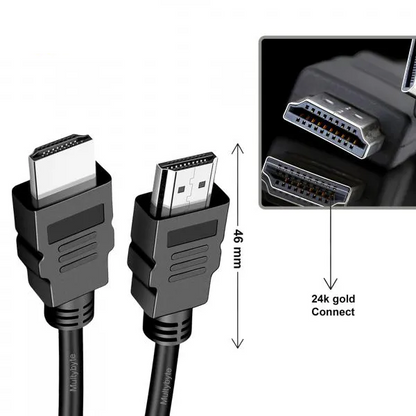 HDMI Cable 1.4V Male-Male High-Speed with Ethernet, 3D, Full HD 1080p and Audio Return for TV, PC, PlayStation, Gaming Monitor