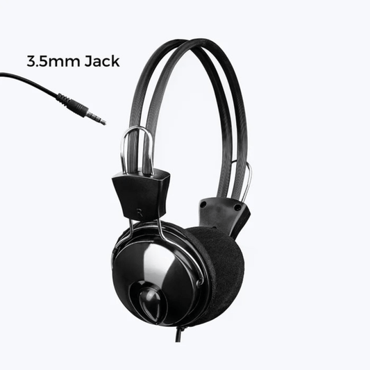 Wired Headphone (AD-304) with Single Jack Pin for Sound and Mic, Stereo Audio Quality, Comfortable Fit for PC, Laptop, Mac, Gaming, and More