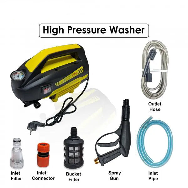 Raise High Pressure Car Washer | Portable, Used for Home Cleaning, Bike & car Cleaning | Grip Handle