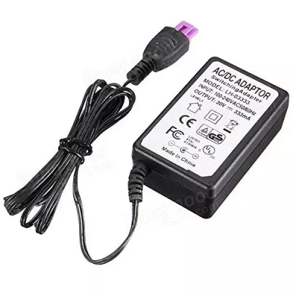 HP Printer Adapter 30V 333mA Power Supply Cord Adapter for HP1000 1050 2050 2060, Deskjet Printer - Compatible