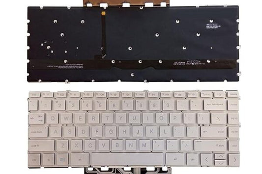 Laptop Keyboard for HP Pavilion X360 14-DV, 14-DW, 14M-DW, TPN-Q244 Silver With Backlight