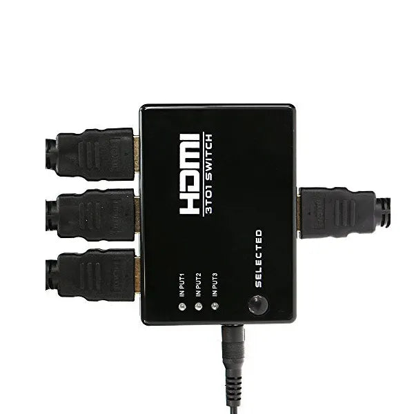 HDMI Switcher with PIP & IR Remote Control Multiple Devices on a Single Screen, Supports UHD for Bluray, PVR/Netflix/Roku/Box, PS4/PS3