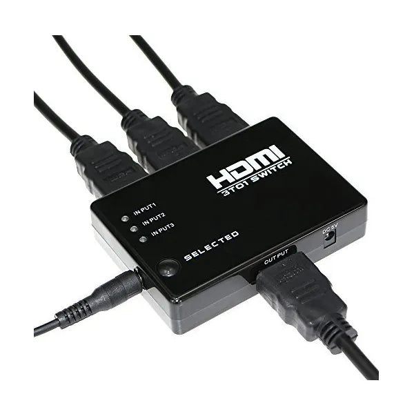 HDMI Switcher with PIP & IR Remote Control Multiple Devices on a Single Screen, Supports UHD for Bluray, PVR/Netflix/Roku/Box, PS4/PS3