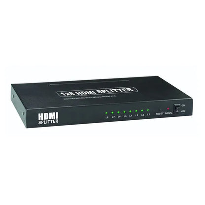 1x8 HDMI Splitter, HDMI Splitter 1 in 8 Out, Supports 3D 4K x 2K @30HZ Full HD 1080P, Support for TVs or Multi Monitor Adapter at Same Time (Black)