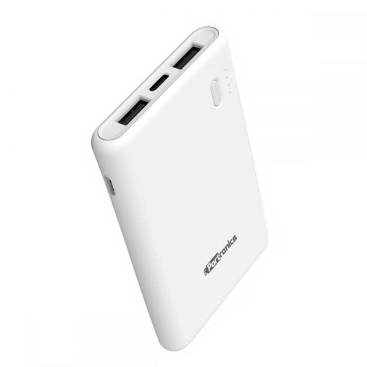 Portronics Indo 5X POR-1006, 5,000mAh Power Bank, 2.0A Dual Input and Dual USB Output for All Android and iOS Devices (White)