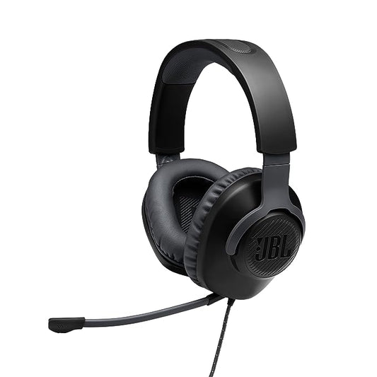 JBL Quantum 100 Wired Over Ear Gaming Headphones with Mic, 40mm Dynamic Drivers, Quantum Sound Signature, Detachable Mic