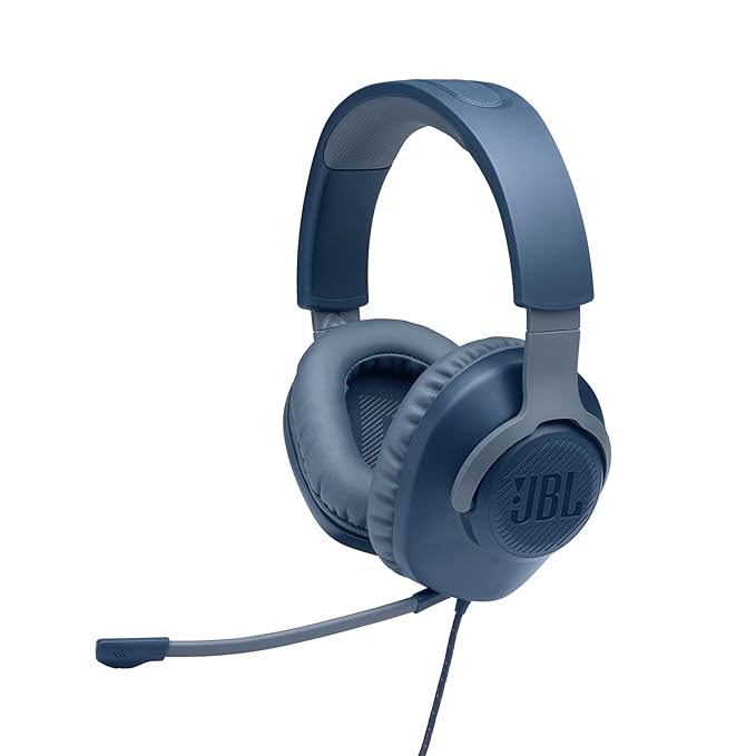 JBL Quantum 100 Wired Over Ear Gaming Headphones with Mic, 40mm Dynamic Drivers, Quantum Sound Signature, Detachable Mic