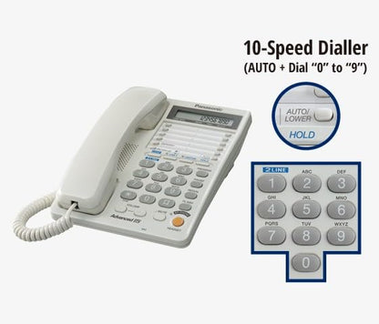 Panasonic Two line KX-T2378MXWD Corded Telephone (White)