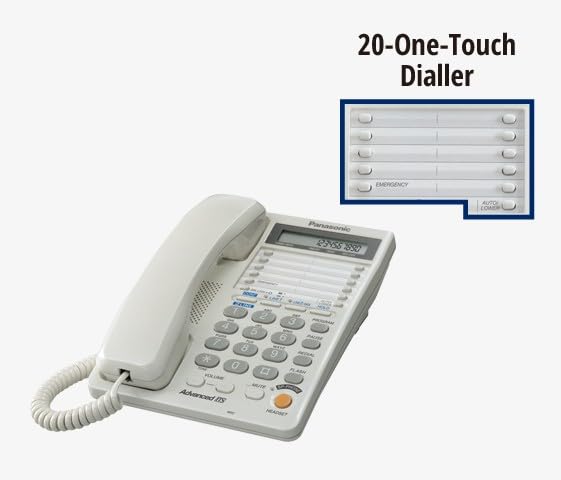 Panasonic Two line KX-T2378MXWD Corded Telephone (White)