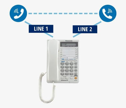 Panasonic Two line KX-T2378MXWD Corded Telephone (White)