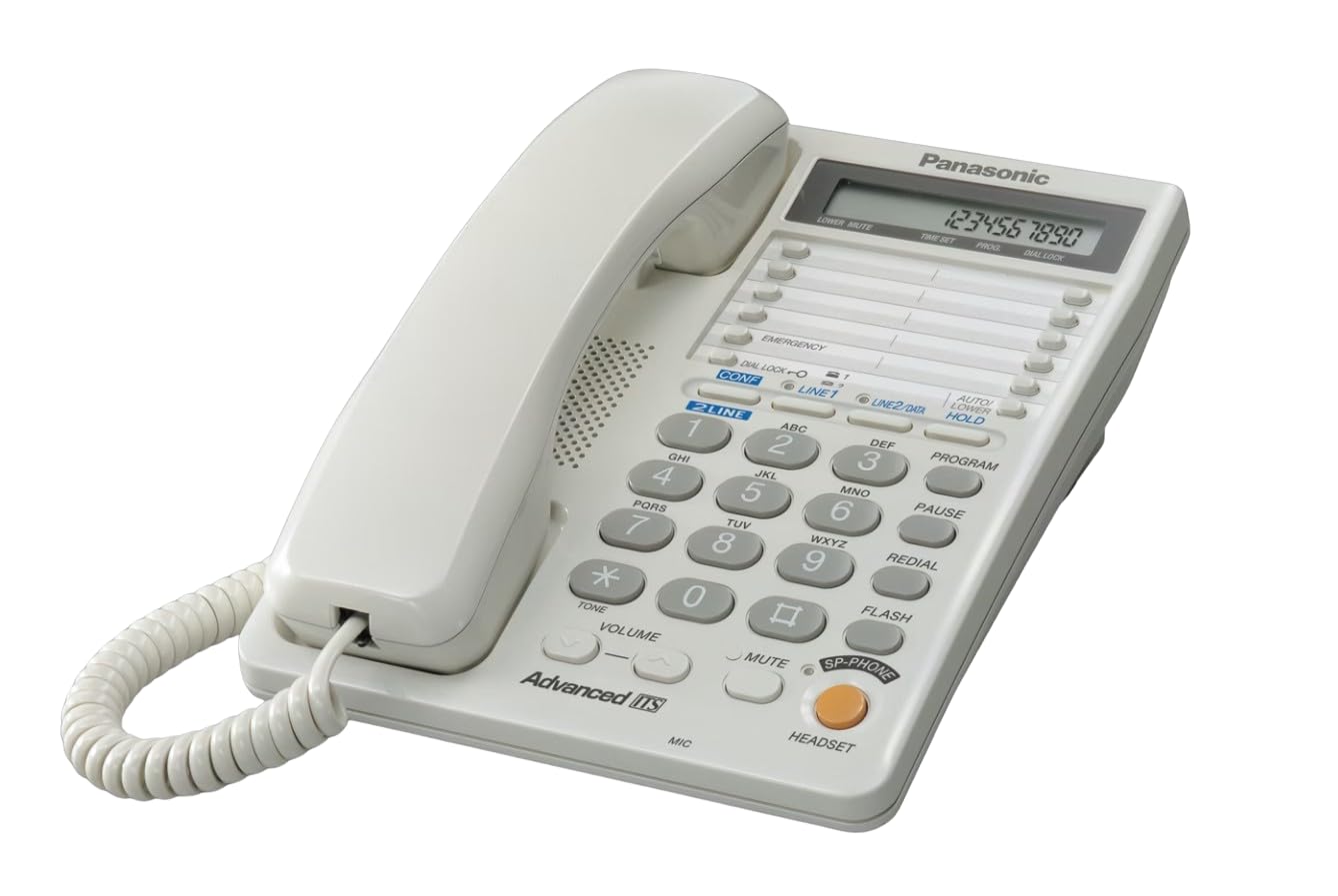 Panasonic Two line KX-T2378MXWD Corded Telephone (White)
