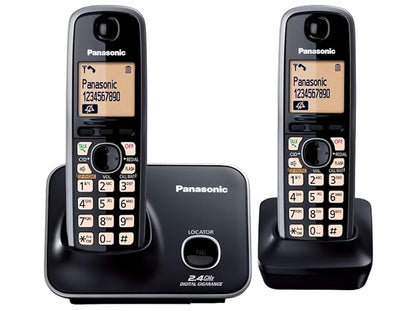 Panasonic Single Line 2.4GHz KX-TG3712SX Digital Cordless Telephone (Black)
