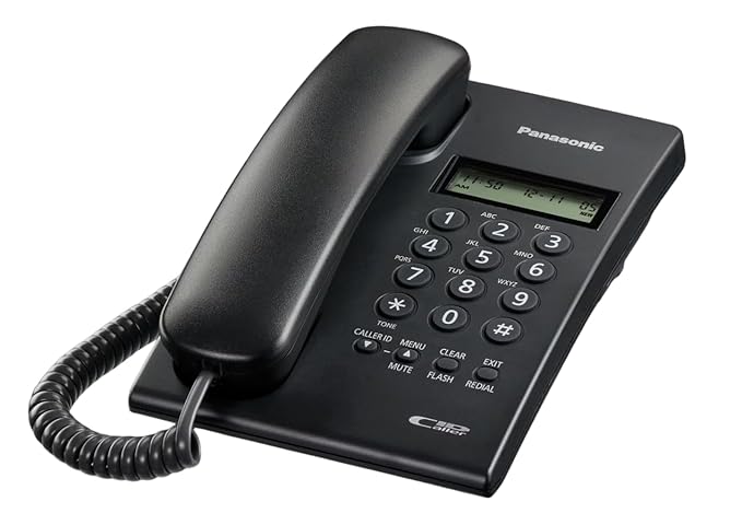Panasonic KX-TSC60SXB Corded Landline Phone with Caller ID
