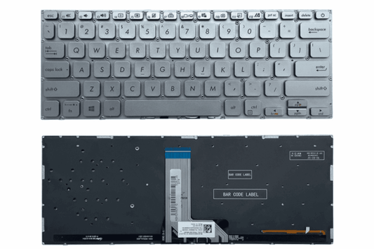 Laptop Keyboard For Asus VivoBook X409, X412 Series Silver