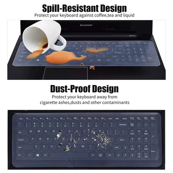 Universal Silicone Laptop Keyboard Skin | Dust-Proof & Waterproof Protective Cover for All Laptops