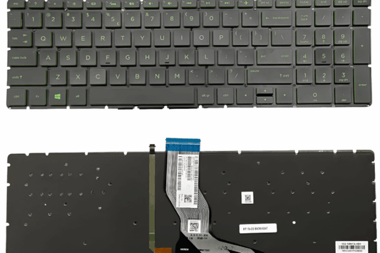 Laptop Keyboard for HP 15-AK, 15-AR, 17T-U, 17-AB,15-BC, and 17-G Series with Green Backlight