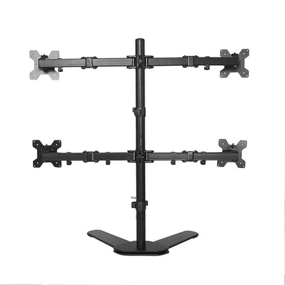 LED Monitor Stand 1x4 Height Adjustable Free-Standing Mount with Tilt, Swivel & Rotate Arms for 14''30'' (35.56 - 76.2)cm Screens