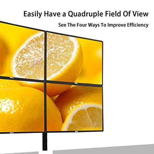 LED Monitor Stand 1x4 Height Adjustable Free-Standing Mount with Tilt, Swivel & Rotate Arms for 14''30'' (35.56 - 76.2)cm Screens