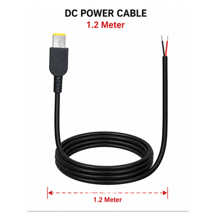 Laptop Adapter Cable for Lenovo USB (11.0 x 5.0)mm Square Port Power Charger ,Replacement Cable
