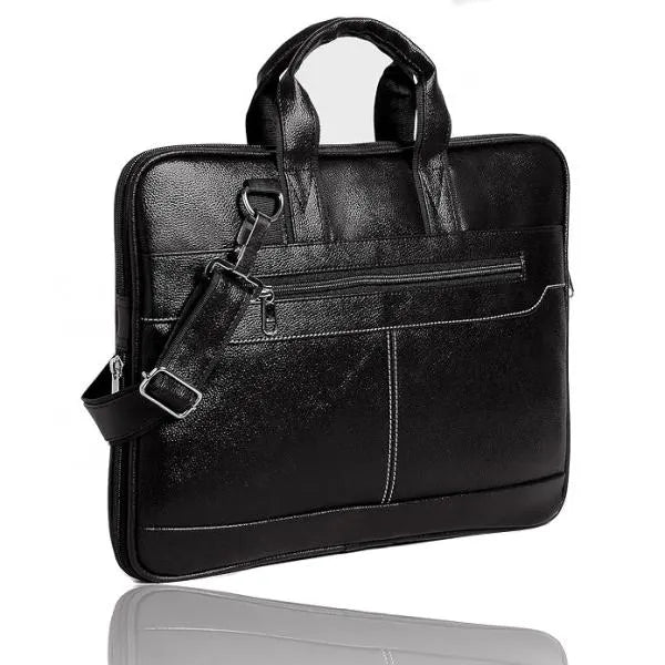 Laptop Carry Handle Bag (Leather ) with Keyboard Protective Film, Mouse-Pad