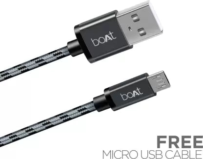 boAt 3A Qualcomm 3.0 Turbo Car Charger With USB Cable (Black)