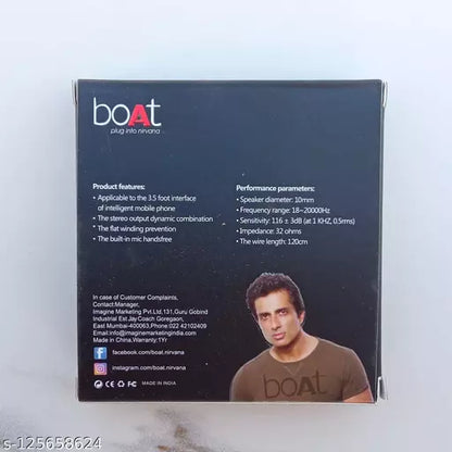 boAt Rockerz 255 Pro Wired Earphones (Red)