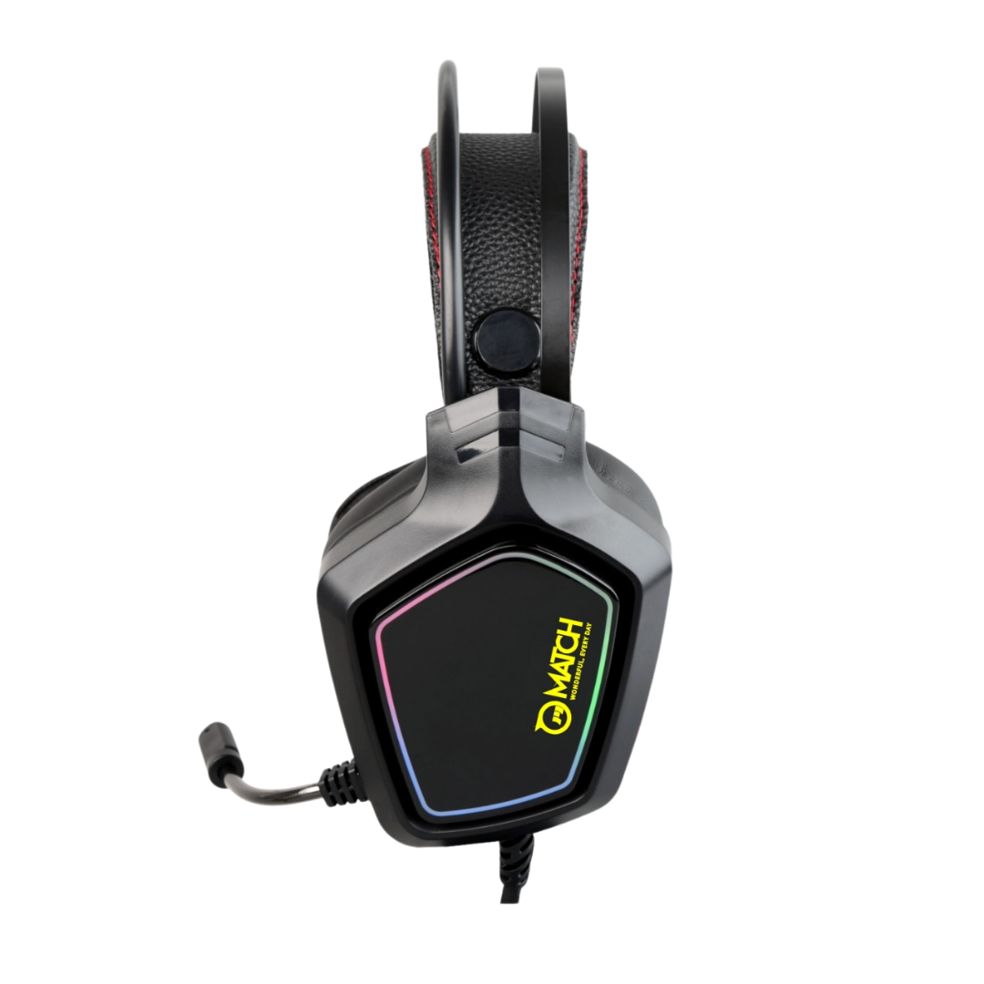 MATCH M-UGH6, Gaming Headphones with Mic and RGB LED Lights