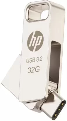HP X206C Type C OTG USB 3.2 Pen Drive (Metalic Silver)