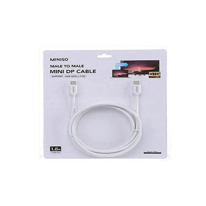 Miniso Male To Male Mini Display Port Cable 1.8m (White)
