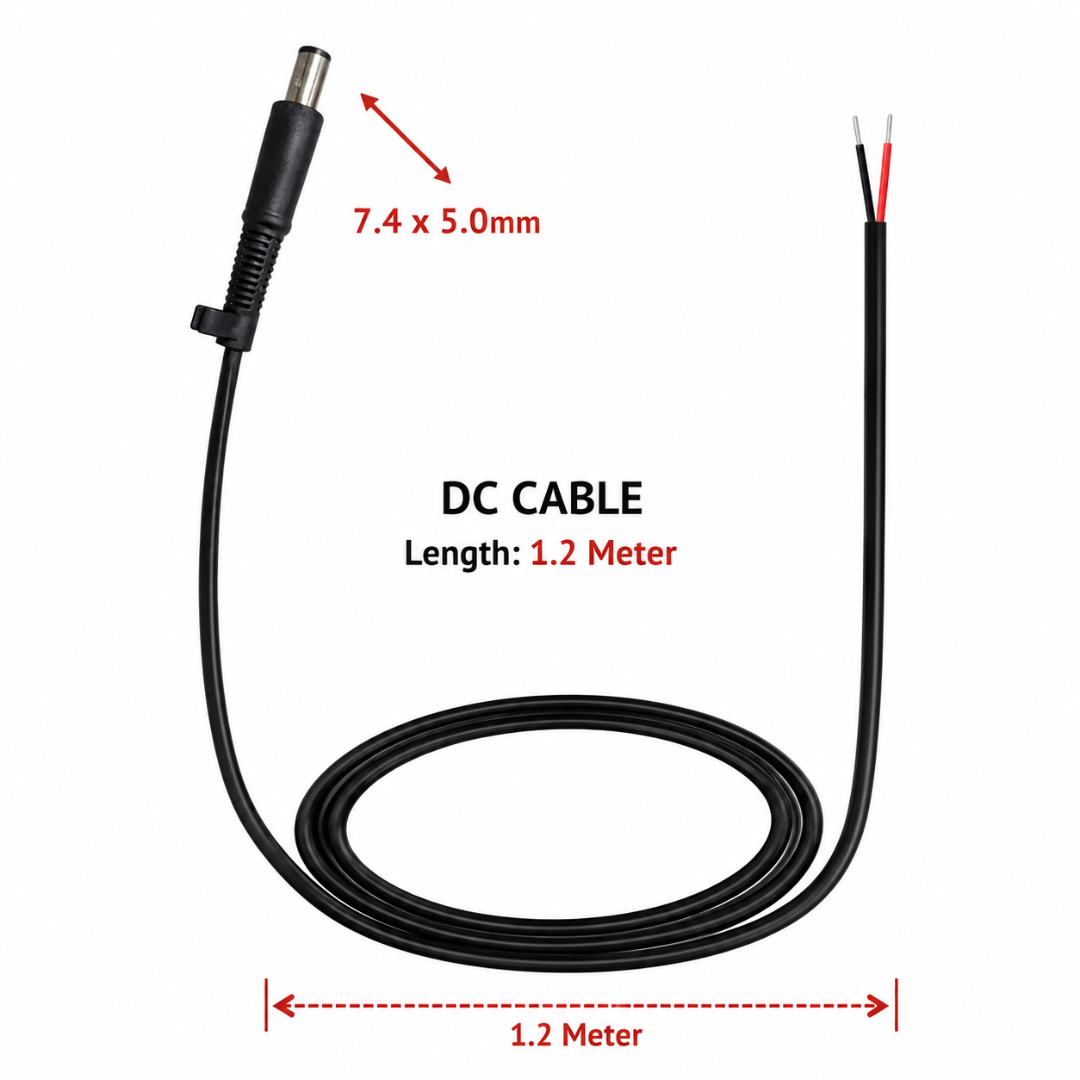Laptop Adapter DC Cable for HP Big Pin 7.4 x 5.0mm (Moti Pin) 1.2m Replacement Power Charging Cable