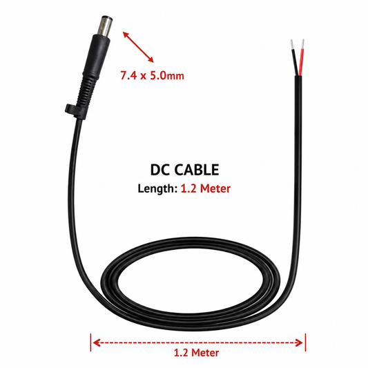 Laptop Adapter DC Cable for HP Big Pin 7.4 x 5.0mm (Moti Pin) 1.2m Replacement Power Charging Cable