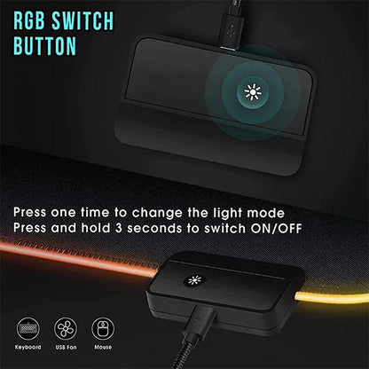 Gaming Mouse Pad with LED Lights – RGB Illumination & Smooth Surface
