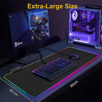 Gaming Mouse Pad with LED Lights – RGB Illumination & Smooth Surface