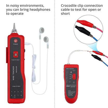 Lan Tester with Wire Tracker, Cable Tracker, RJ11 RJ45 Line Finder Cable Tester for Network LAN Ethernet Cable Collation, Phone Telephone Line Tester