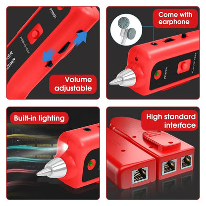Lan Tester with Wire Tracker, Cable Tracker, RJ11 RJ45 Line Finder Cable Tester for Network LAN Ethernet Cable Collation, Phone Telephone Line Tester