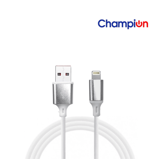 Data Cable iPhone Matel PVC 3Amp 1Mtr (Silver)
