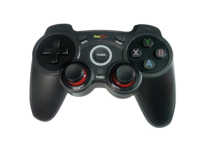 Redgear Elite Wireless Gamepad with Ultra-Precise VR, Vibration Feedback, Smooth AXBY Keys for PC (Black)
