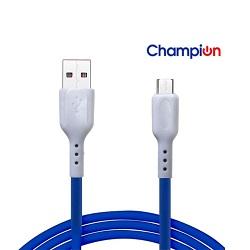 Champion USB to Micro 3Amp Data Sync & Charging Cable TPE 1M for all Android & Micro USB Devices (Blue)