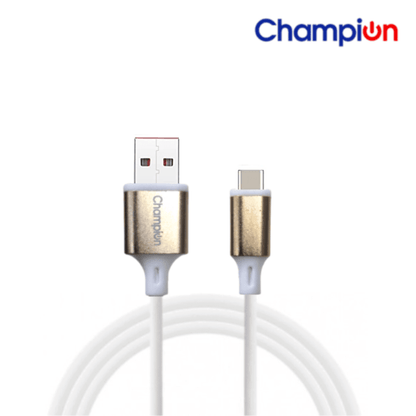 Champion USB to Type-C 3Amp Data Sync & Charging Cable Metal 1M for all Android & USB Type-C Devices (Golden)