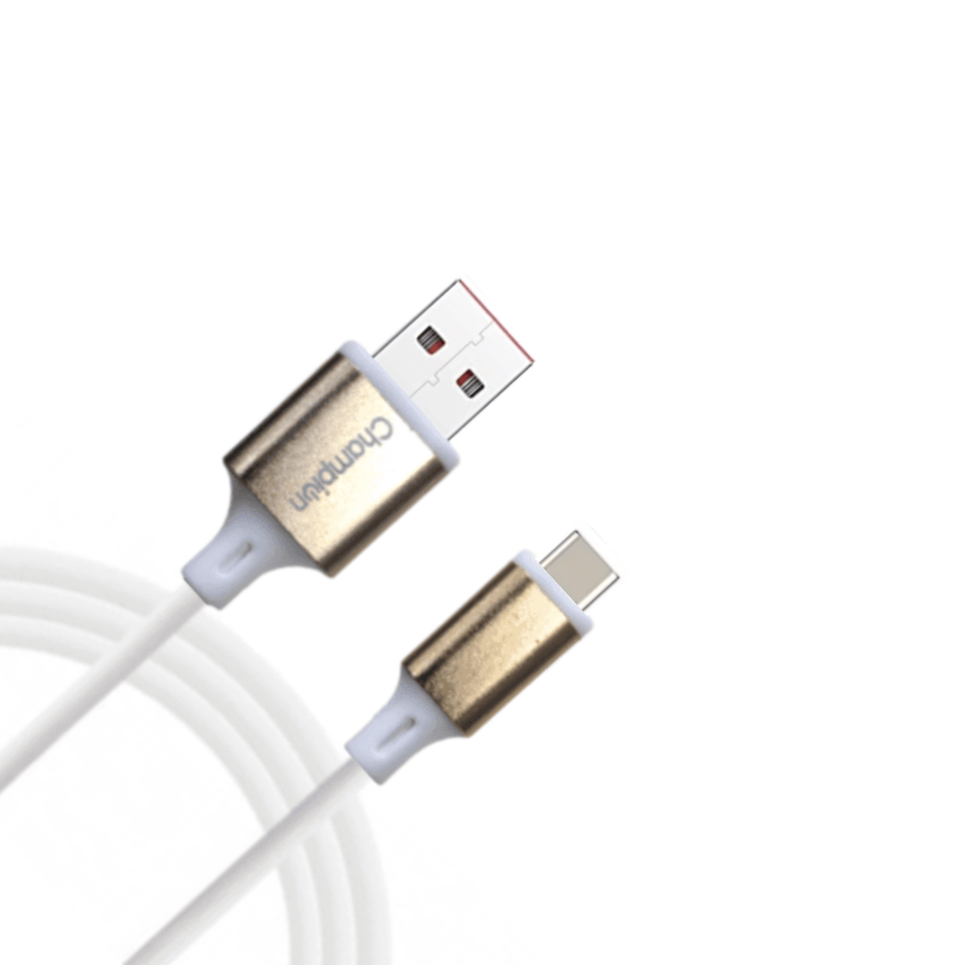 Champion USB to Type-C 3Amp Data Sync & Charging Cable Metal 1M for all Android & USB Type-C Devices (Golden)