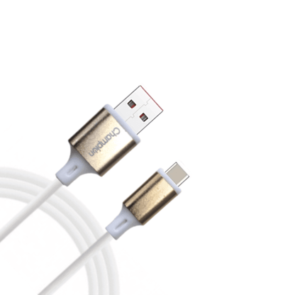 Champion USB to Type-C 3Amp Data Sync & Charging Cable Metal 1M for all Android & USB Type-C Devices (Golden)