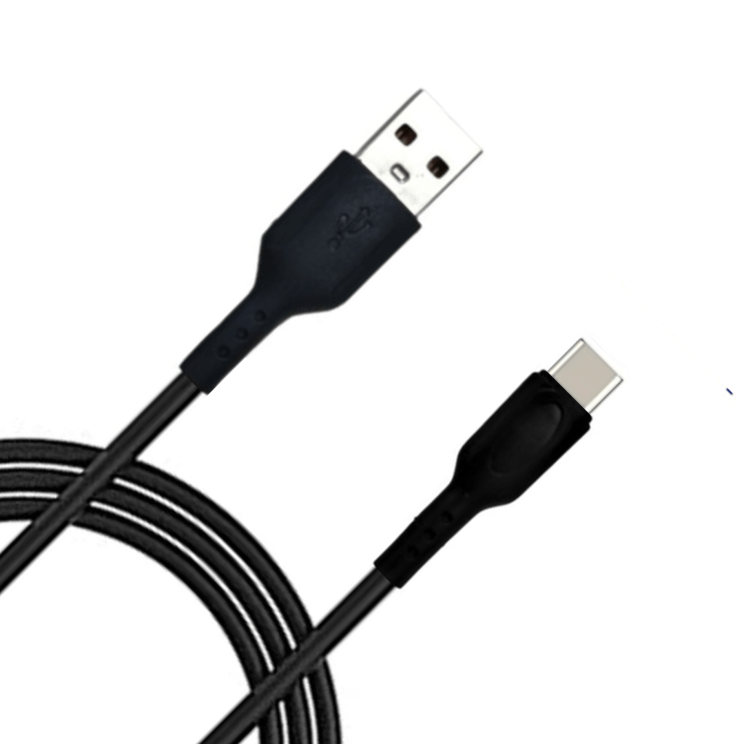 Champion USB to Type-C 3Amp Data Sync & Charging Cable PVC 1M for all Android & Type-C Devices (Black)