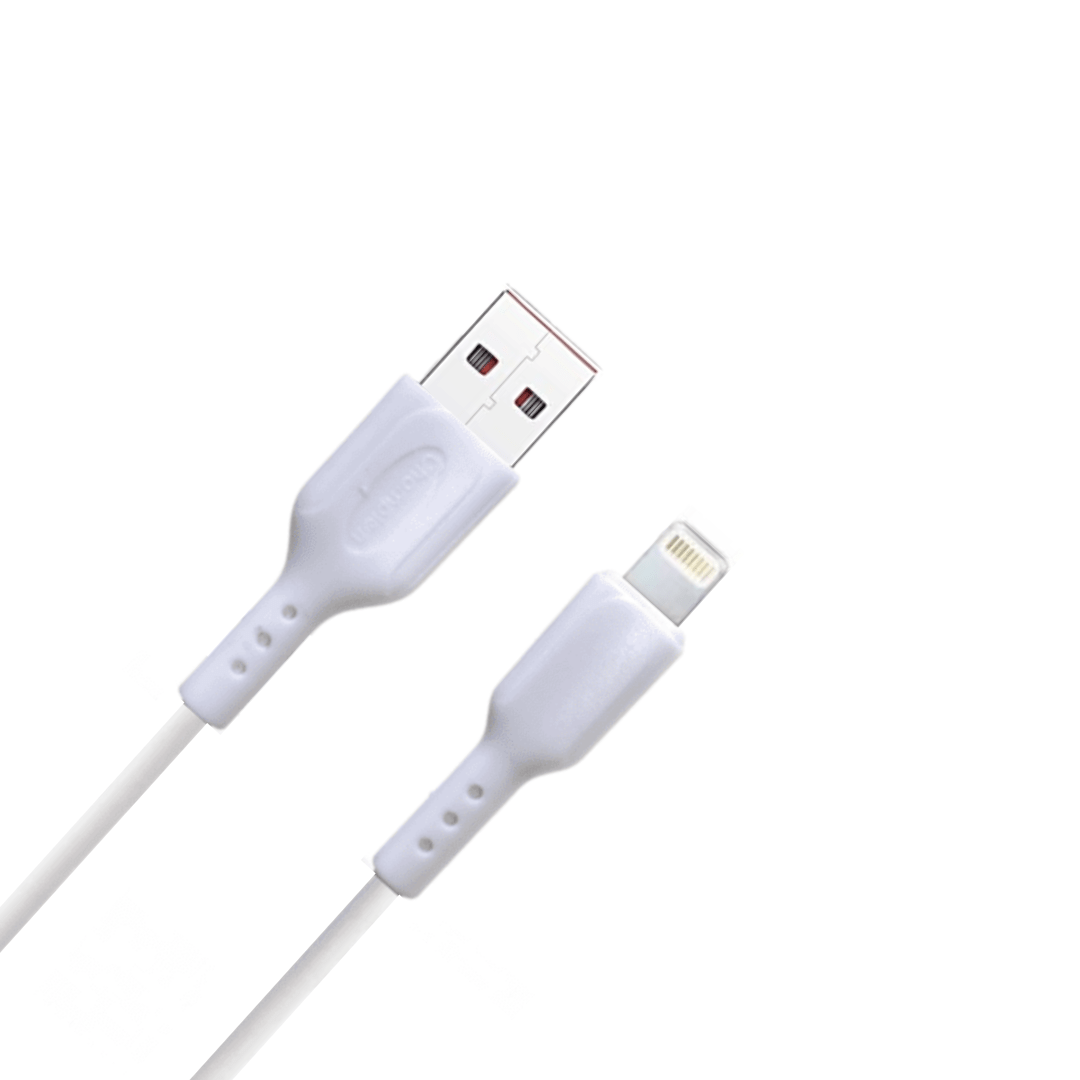 Data Cable iPhone PVC 3Amp 1Mtr (White)