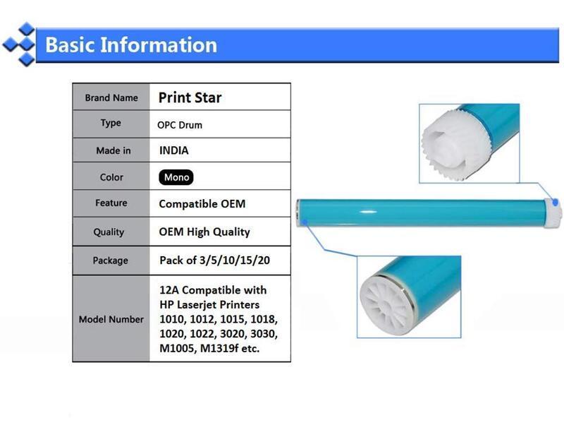 OPC Drum Compatible with HP HP 36A, 35A, 78A, 83A, 88A and Canon 328, 337, 912, 925 Printers