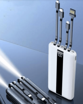 Champion 20000mah Power Bank | Fast Charging Power Bank with in-Built 4 in 1 Data Cable |super thin Mobile charger